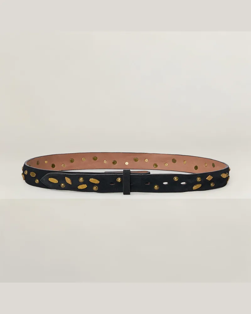 Reptile's House Wildledergürtel mit Nieten 30mm - Jeans 