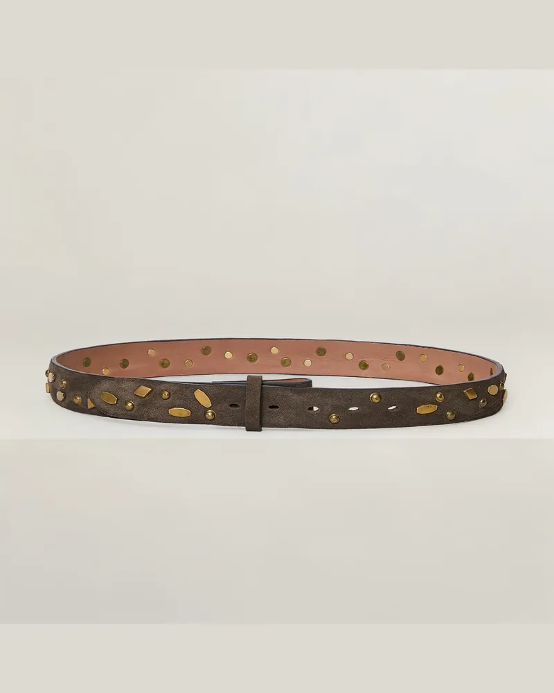 Reptile's House Wildledergürtel mit Nieten 30mm - Jeans 