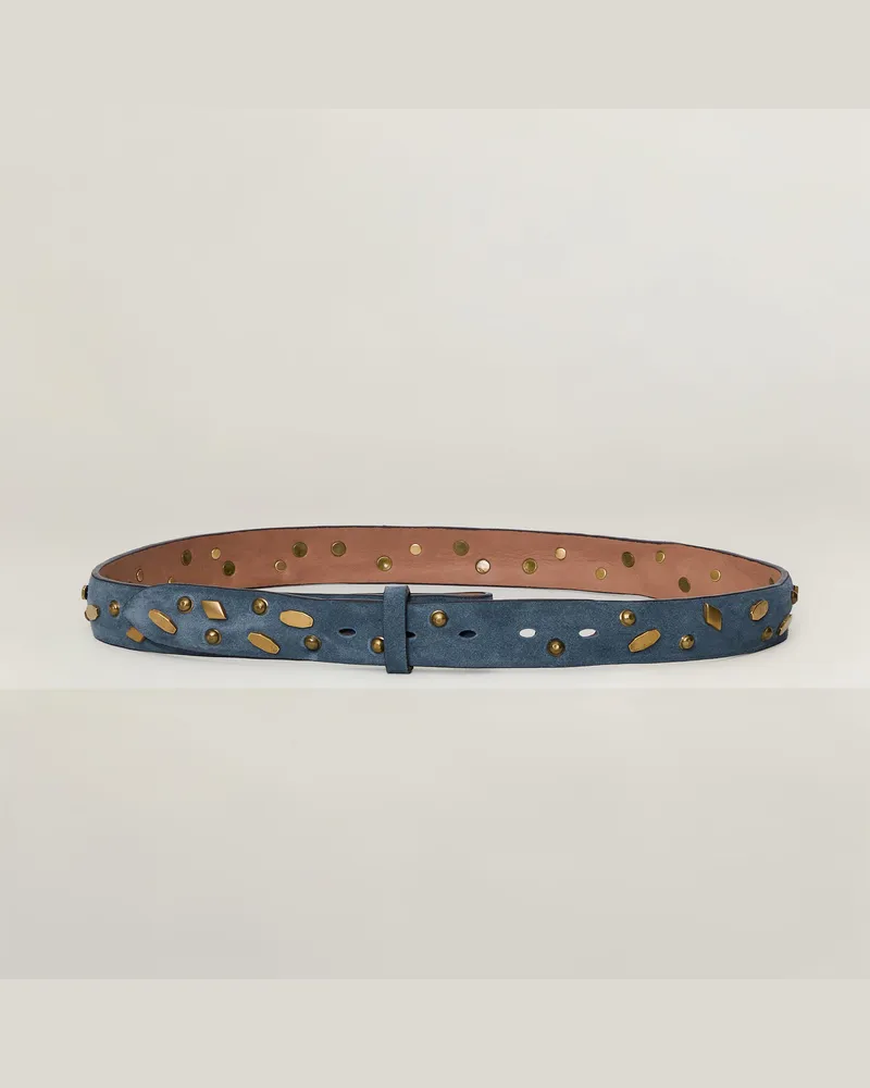 Reptile's House Wildledergürtel mit Nieten 30mm - Jeans 