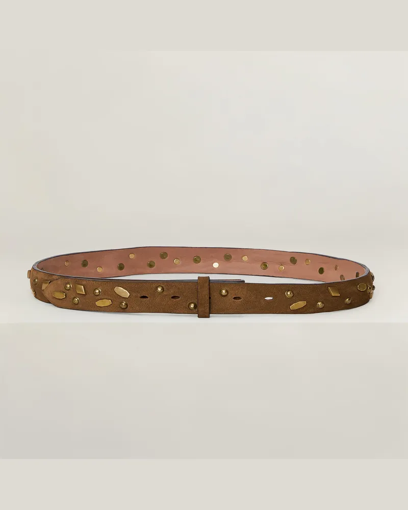 Reptile's House Wildledergürtel mit Nieten 30mm - Jeans 
