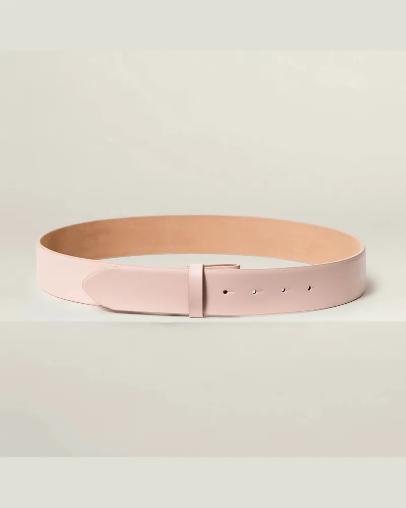 Reptile's House 40 mm nahtloser Ledergürtel - Perl 