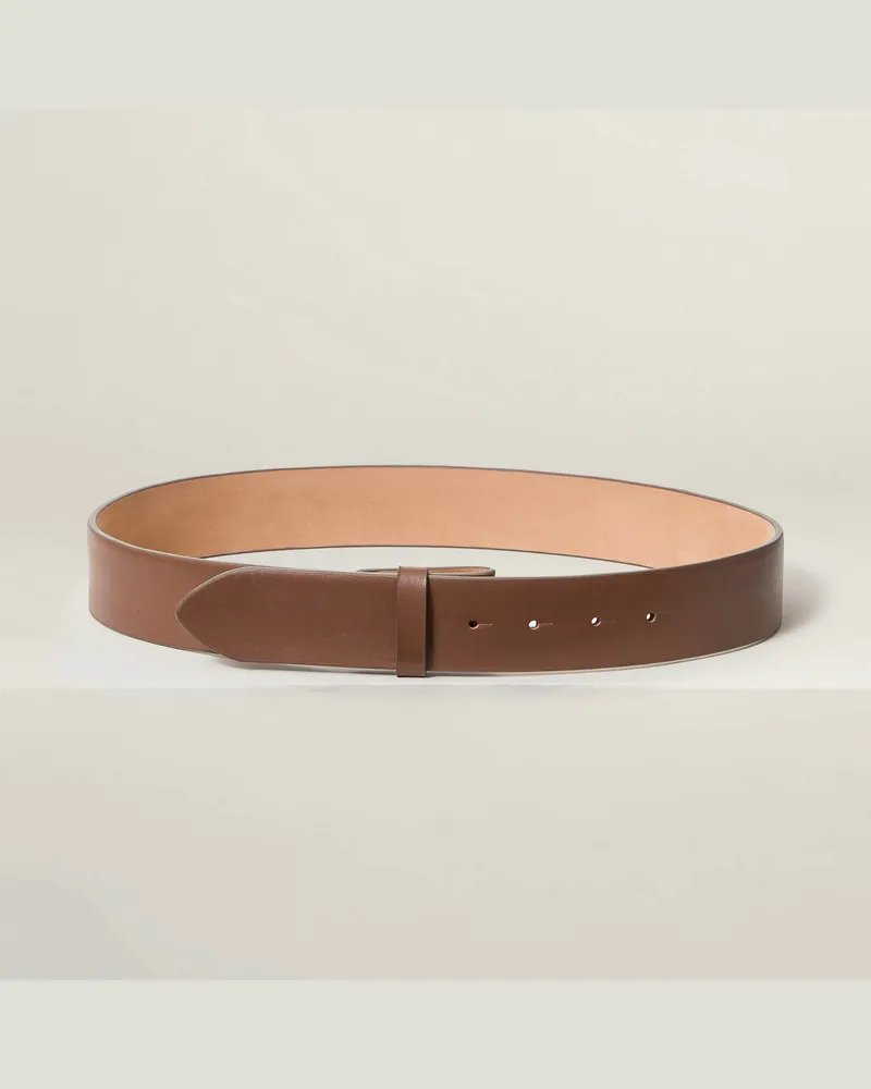 Reptile's House 40 mm nahtloser Ledergürtel - Perl 