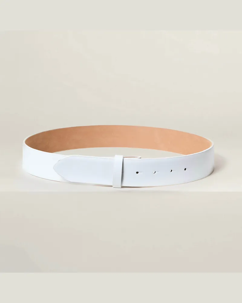Reptile's House 40 mm nahtloser Ledergürtel - Perl 
