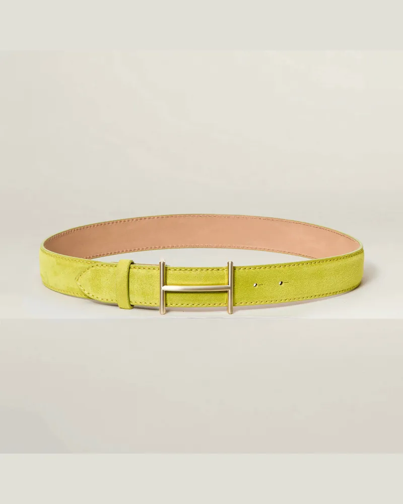 Reptile's House Horus Schnalle und 40 mm Wildledergürtel - Lime 