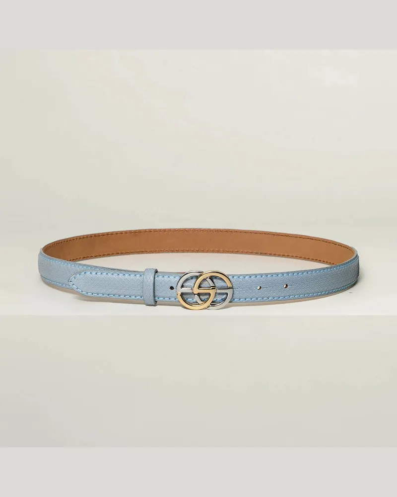 Reptile's House Gemini - Velvet python gürtel - Mint 