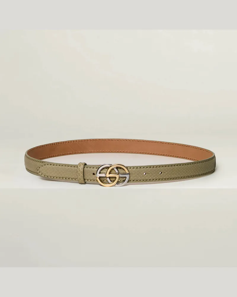 Reptile's House Gemini - Velvet python gürtel - Mint 