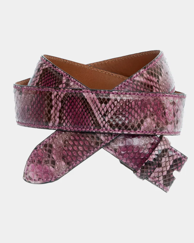 Reptile's House Apex – Python LederGürtel - Rosa 