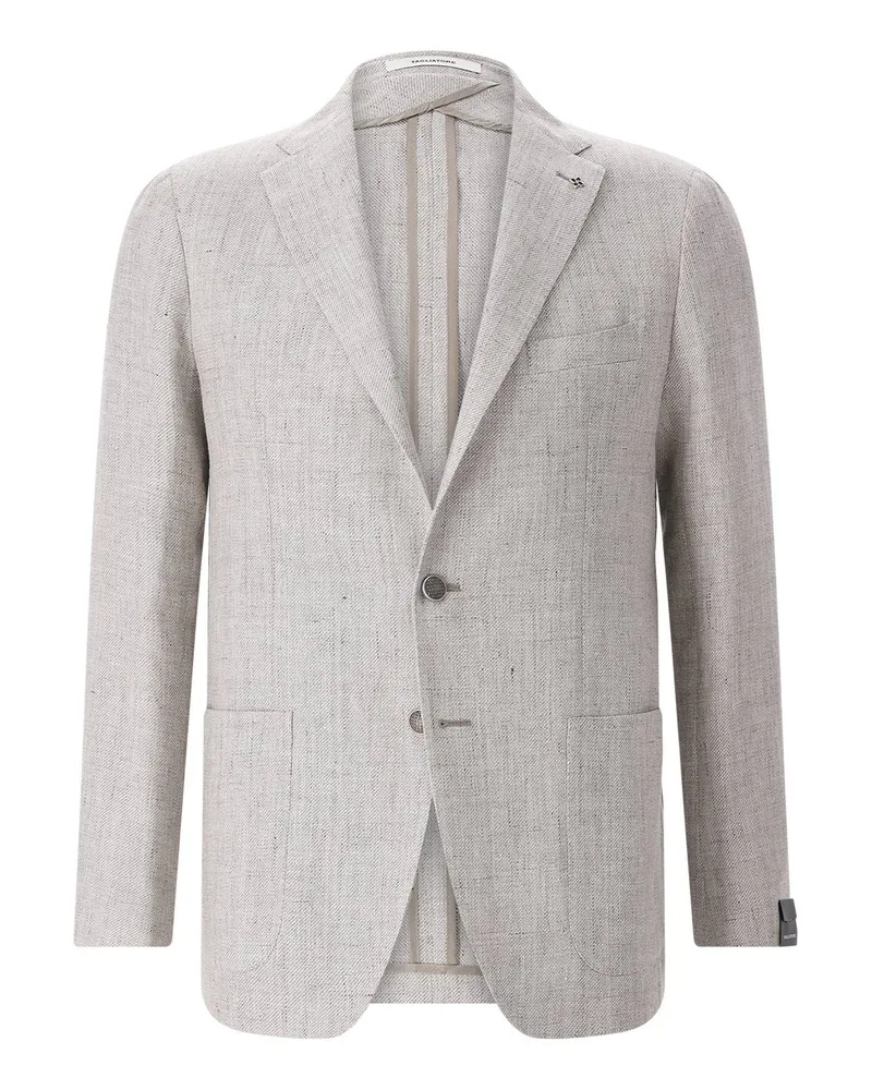 Tagliatore Sakko aus Schurwolle & Leinen Beige