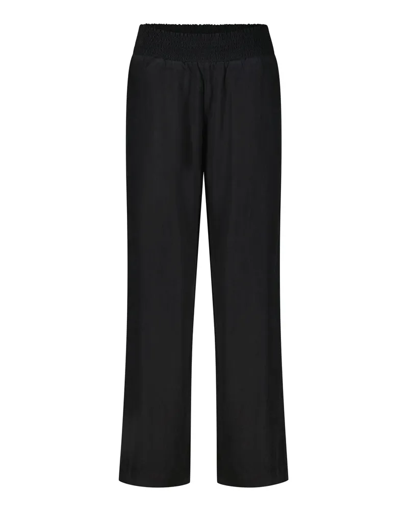 Bella Dahl Stoffhose mit Plissee-Bund Schwarz