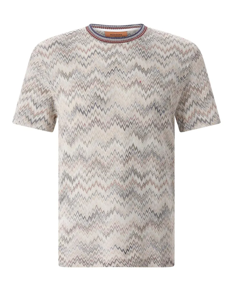 Missoni T-Shirt mit Muster Hellbraun