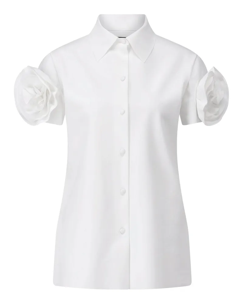 Chiara Boni Elegante Bluse Hyobe mit Blumen Weiß