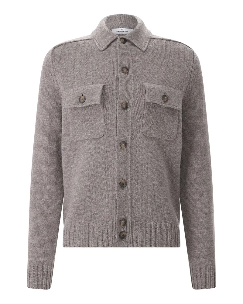 Gran Sasso Overshirt aus Schurwolle Grau