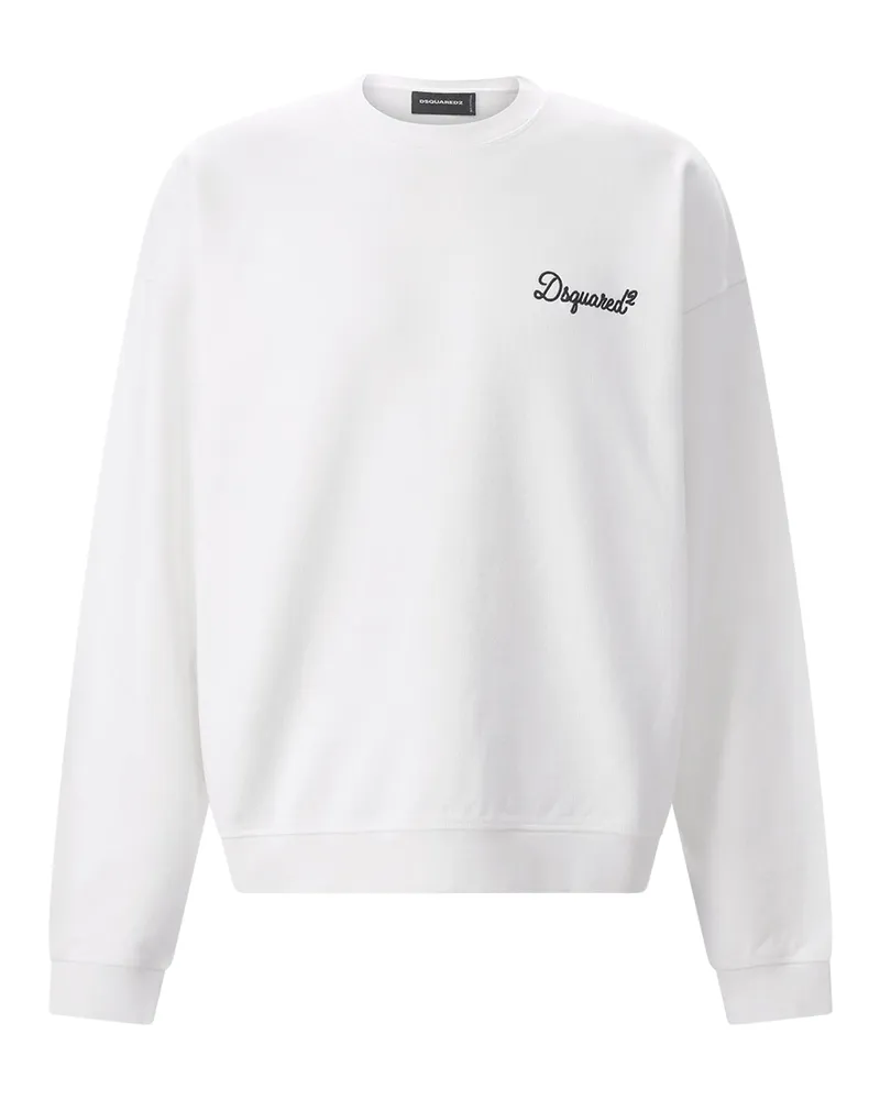 Dsquared2 Sweatshirt mit Logo-Stickerei Weiß