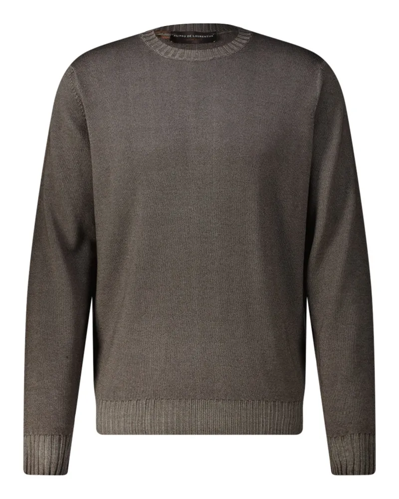 Filippo de Laurentiis Pullover aus Merinowolle Graugrün