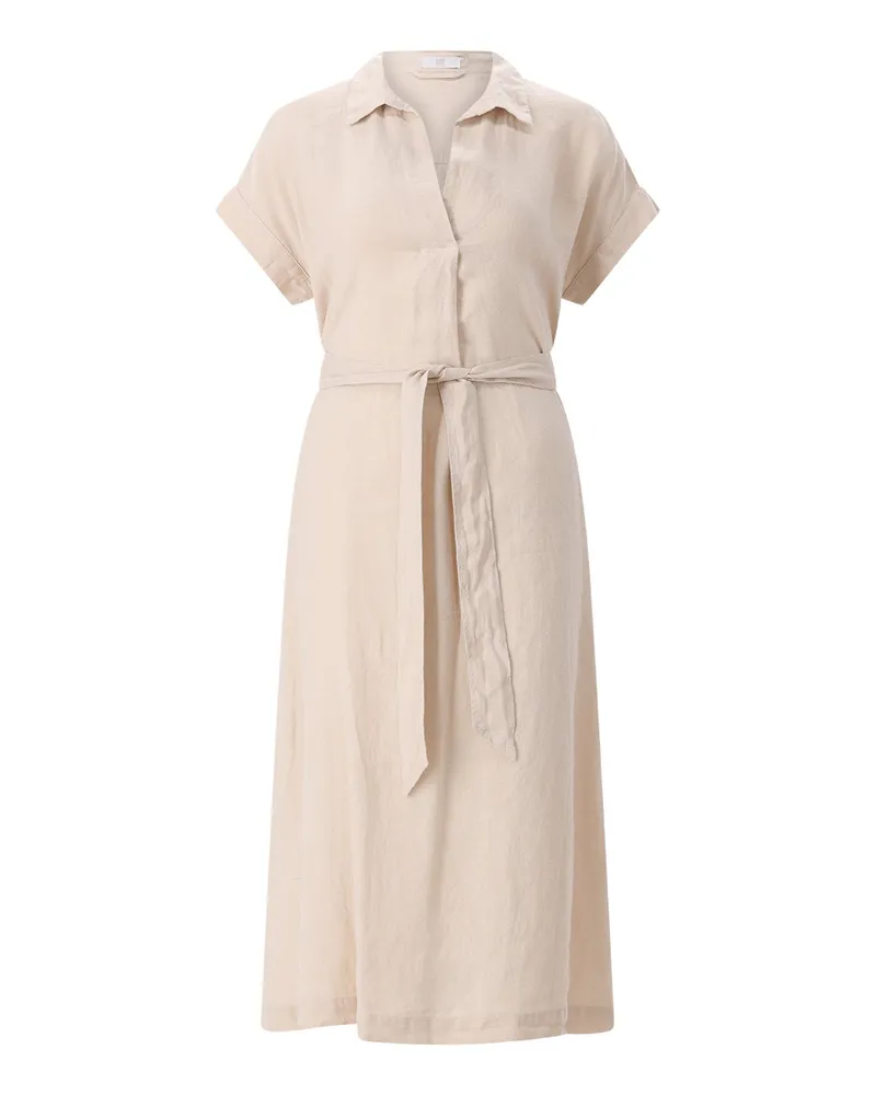 Riani Midikleid aus Leinen Beige