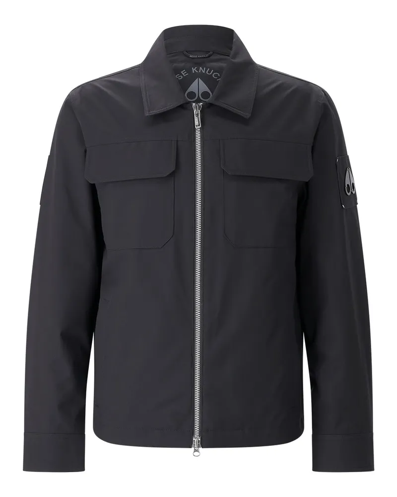 Moose Knuckles Übergangsjacke mit Logo Schwarz
