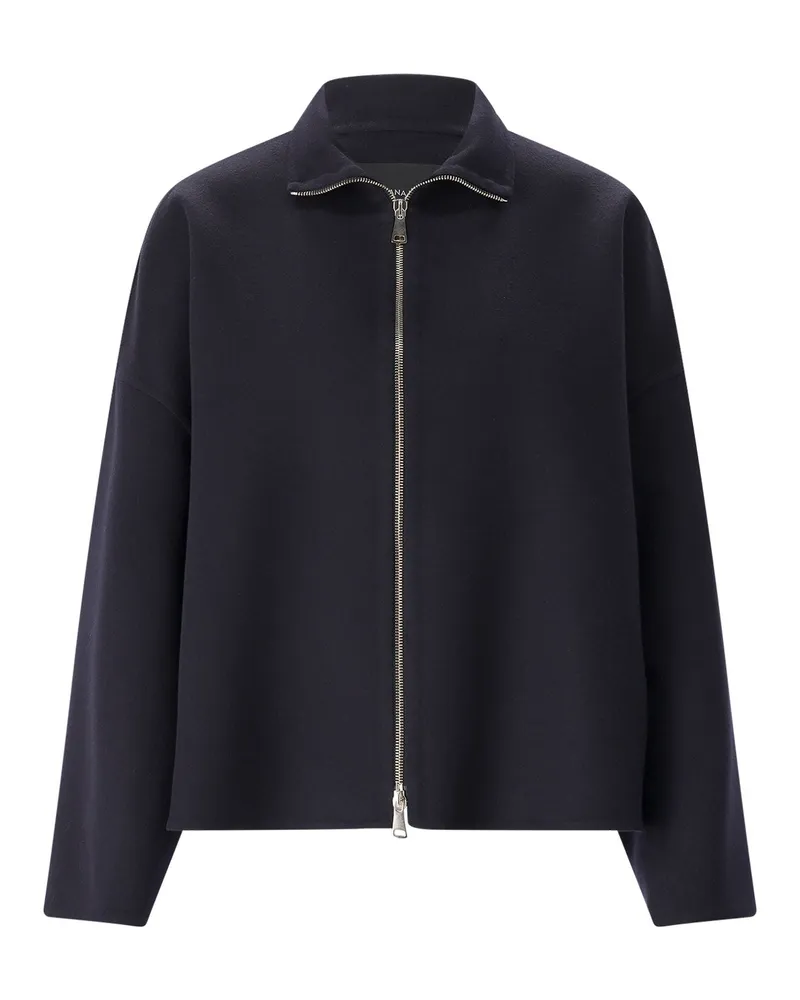 Fabiana Filippi Jacke aus Merinowolle Dunkelblau