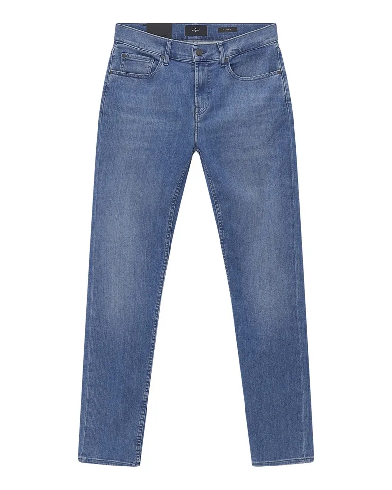 7 for all mankind Jeans Slimmy aus Baumwolle Blau