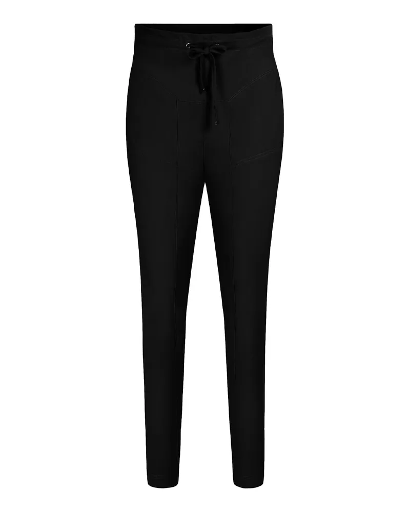 RAFFAELLO ROSSI  6/8-Hose Gira aus sportivem Stoff Schwarz