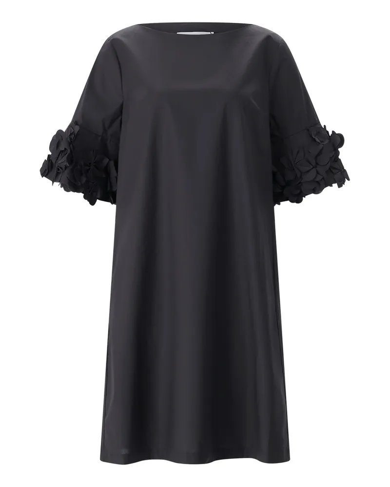 MEIMEIJ Midikleid mit Blumenapplikationen Schwarz