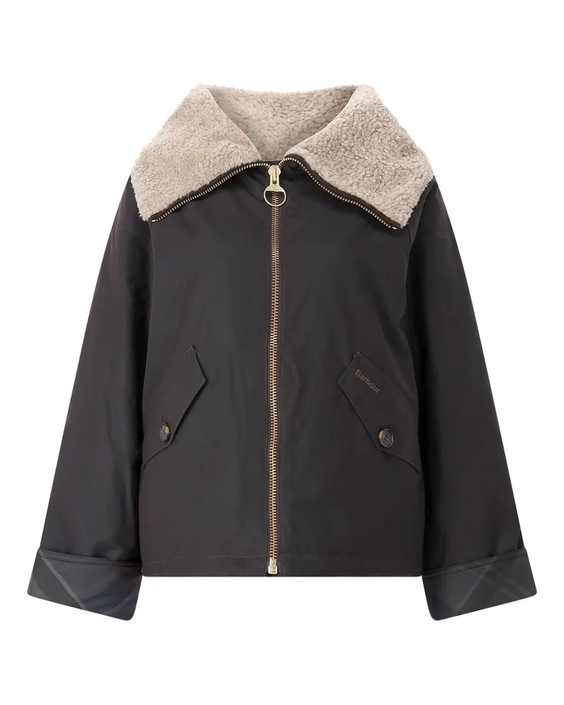 Barbour Jacke Mary aus Baumwolle Dunkelbraun