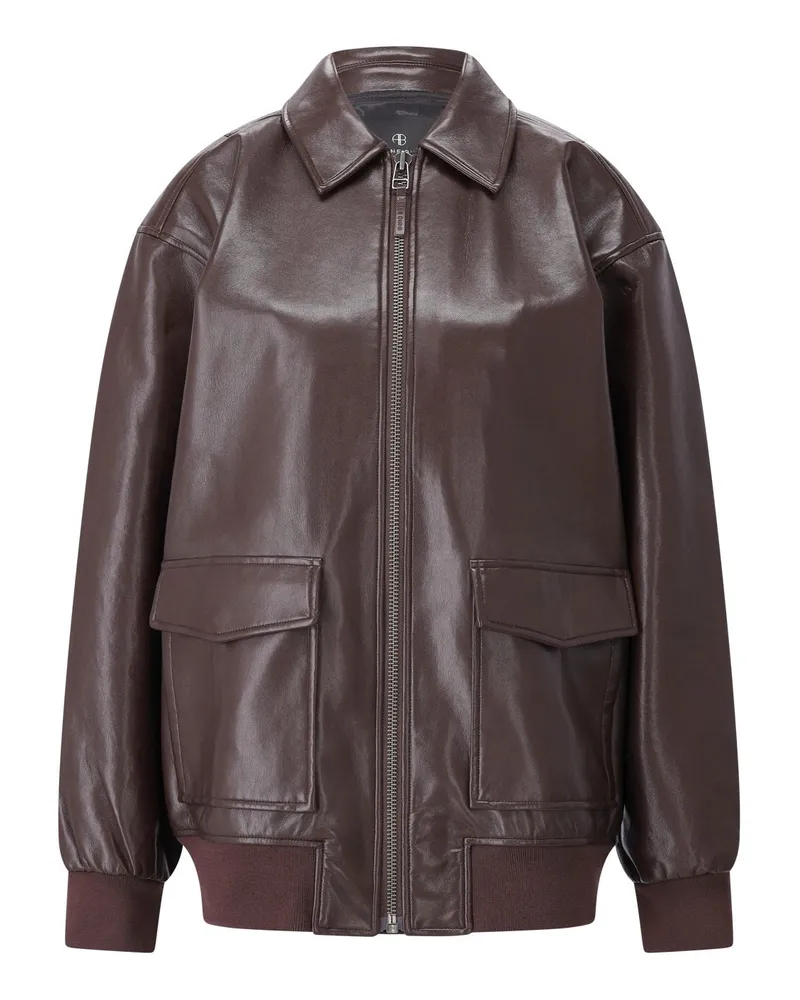Anine Bing Lederjacke Kelanie Dunkelbraun