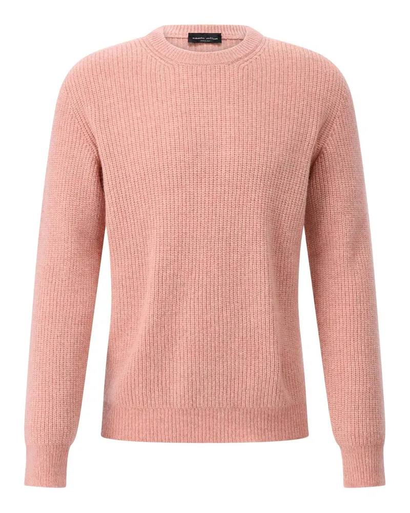 Roberto Collina Strickpullover aus Woll-Mix Rosa