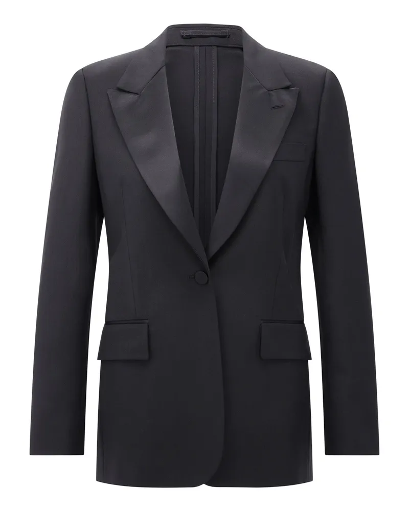 LARDINI Klassischer Blazer aus Woll-Mix Schwarz