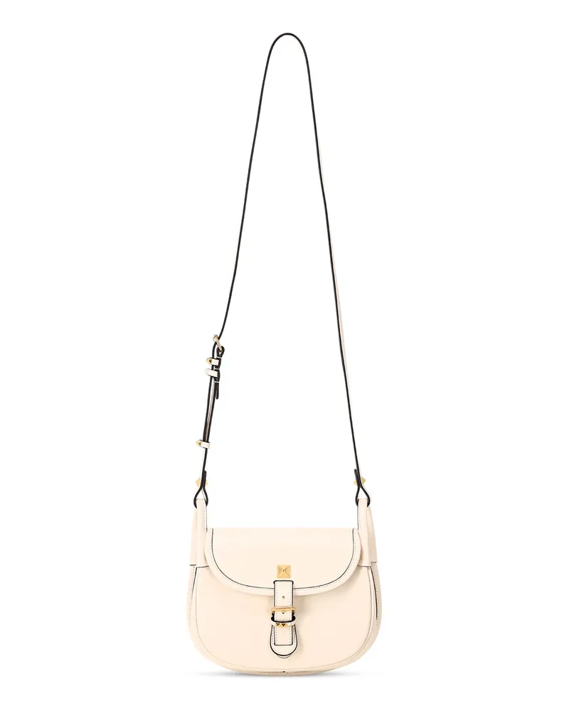 Valentino Garavani Umhängetasche mit Nieten Creme