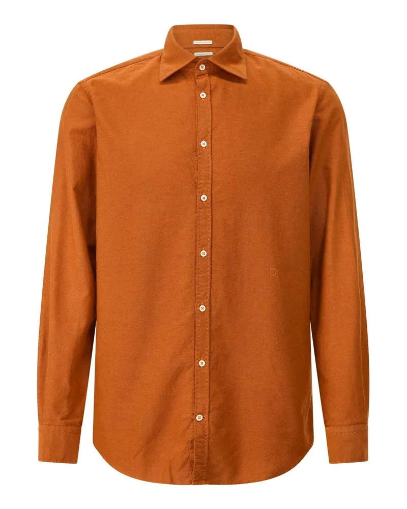 Massimo Alba Baumwollhemd Genova Orange