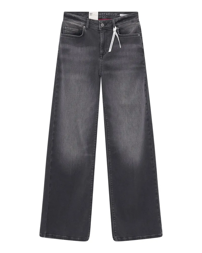 RAFFAELLO ROSSI  Wide-Leg-Jeans aus Baumwoll-Mix Anthrazit