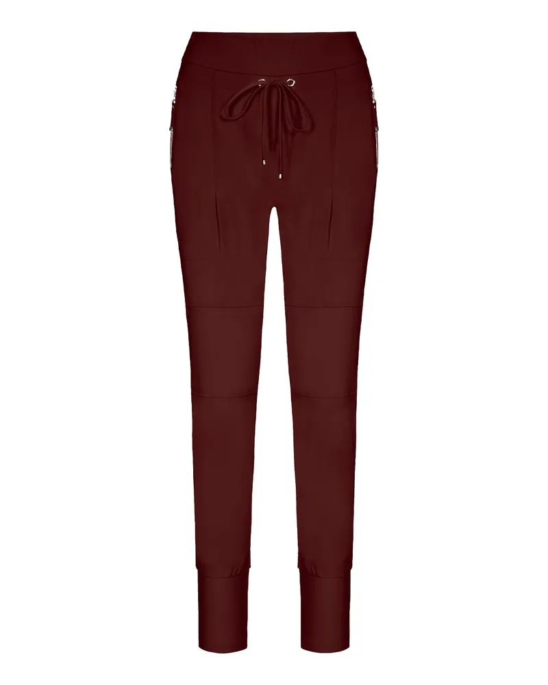 RAFFAELLO ROSSI  Jersey-Hose Candy Dunkelrot
