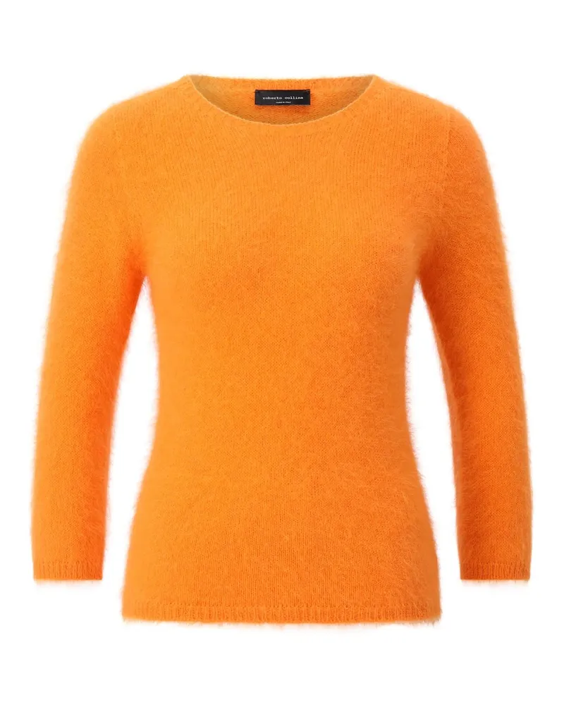 Roberto Collina Pullover mit 3/4-Ärmeln Orange