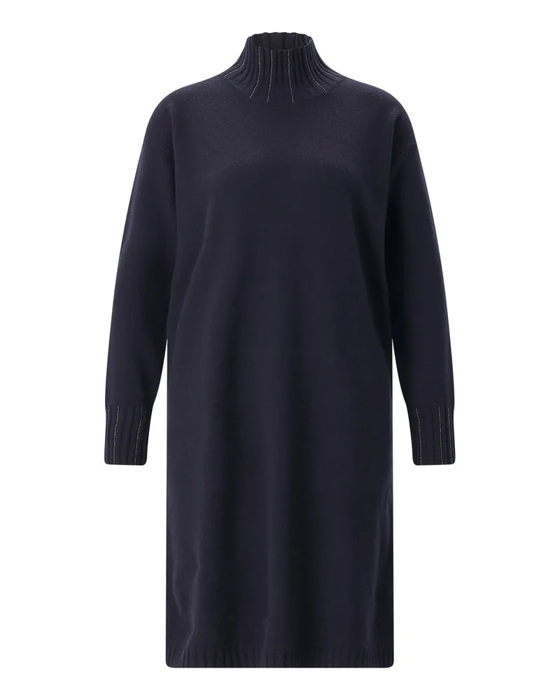 Fabiana Filippi Midikleid mit Seide & Kaschmir Schwarz