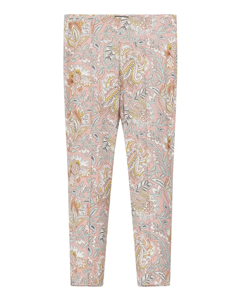 SEDUCTIVE  Hose Capri mit floralem Muster Rosa