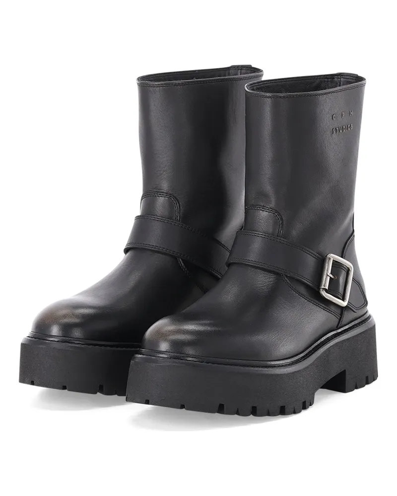 Copenhagen Plateaustiefeletten CPH900 aus Leder Schwarz