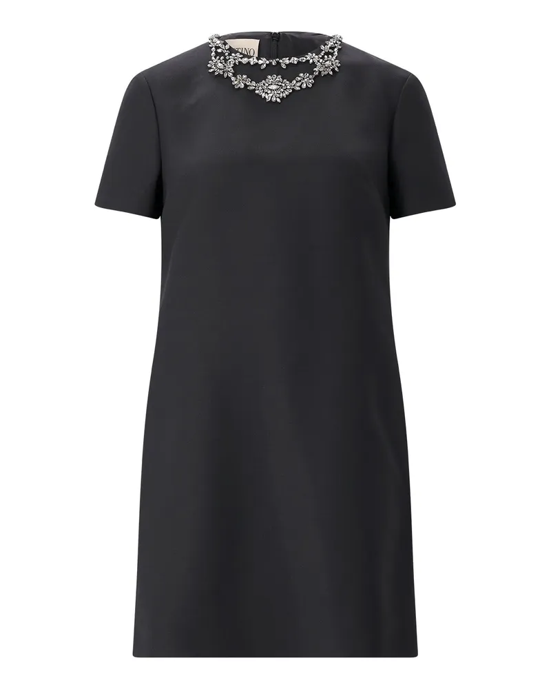 Valentino Garavani Minikleid aus Schurwolle & Seide Schwarz