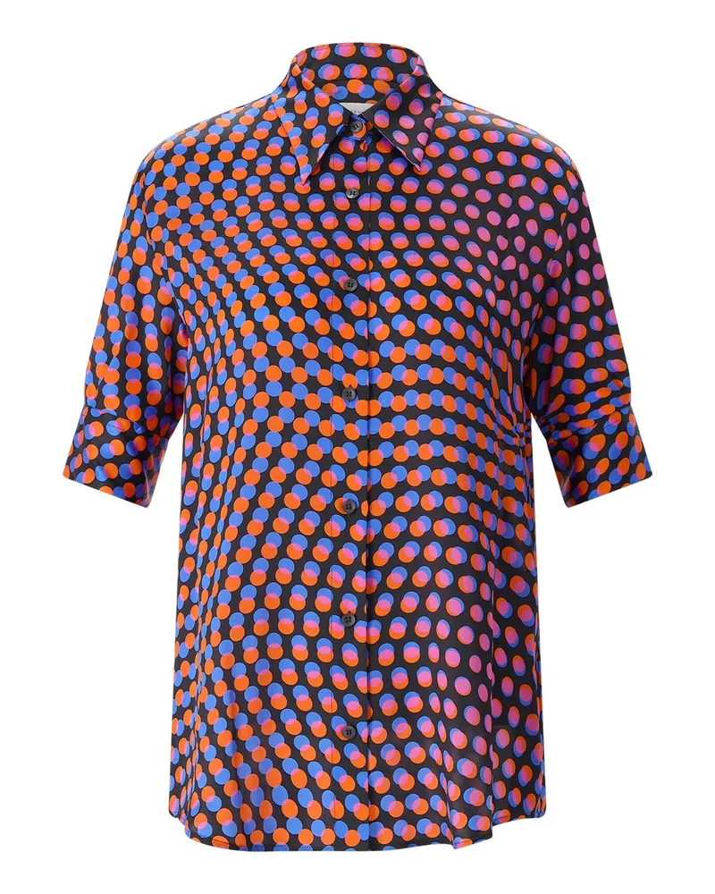 Dries van Noten Hemdbluse aus Seide Multicolor