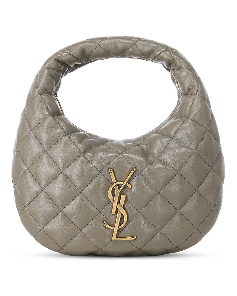 Saint Laurent Tasche Icarino aus Nappaleder Grau