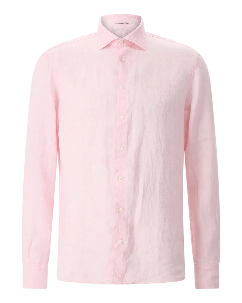 Stenströms Regular-Fit Leinenhemd Rosa