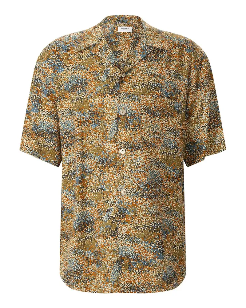 Saint Laurent Gepunktetes Hemd Multicolor