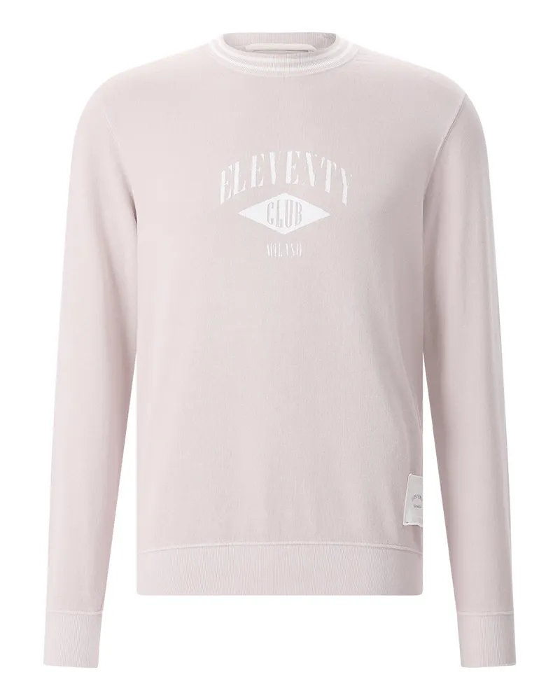 Eleventy Sweatshirt mit Logo Rosa