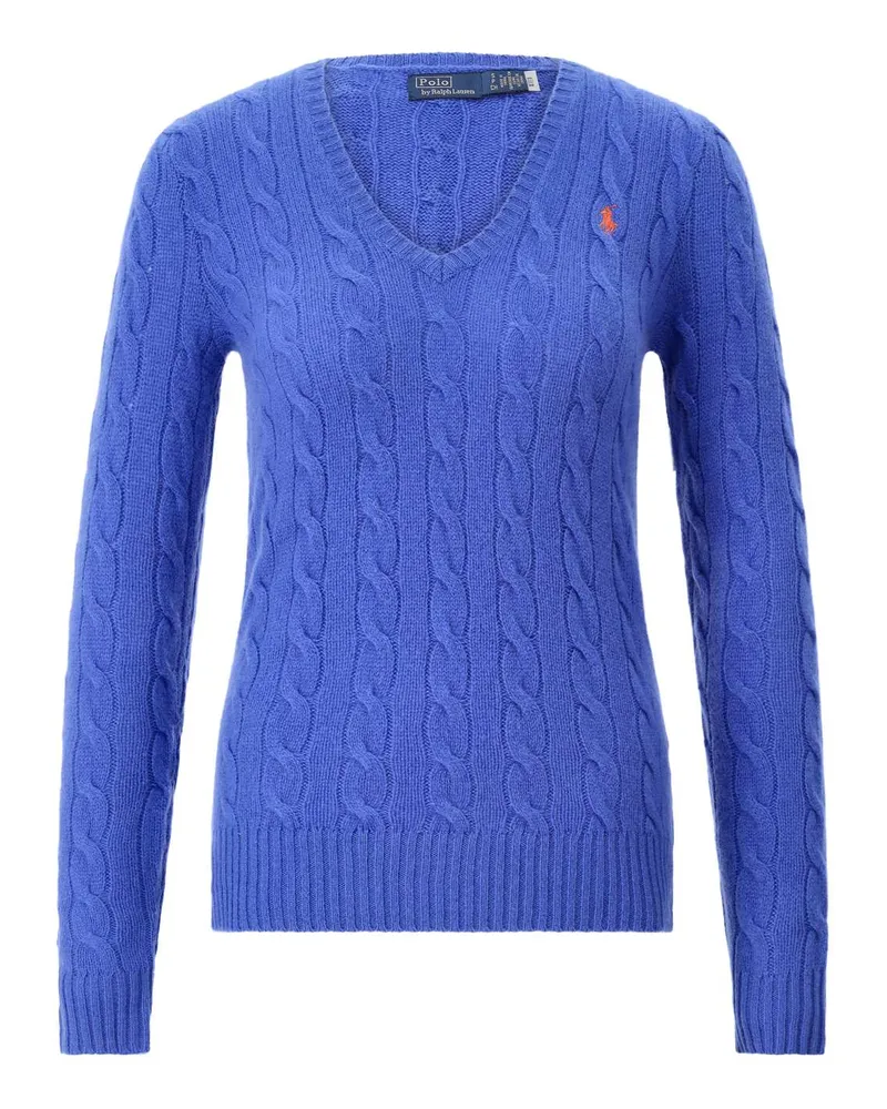 Ralph Lauren Pullover mit Zopfmuster Blau