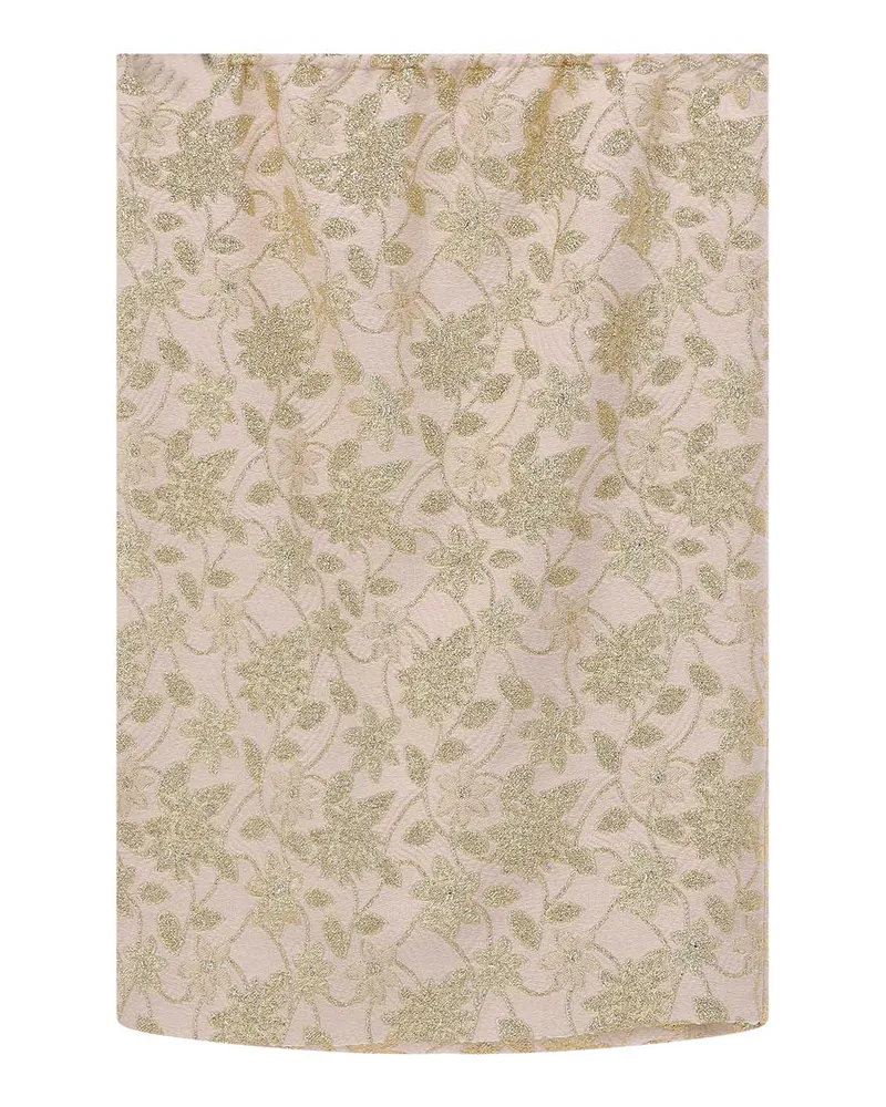 Saint Laurent Midirock im Blumendesign Beige