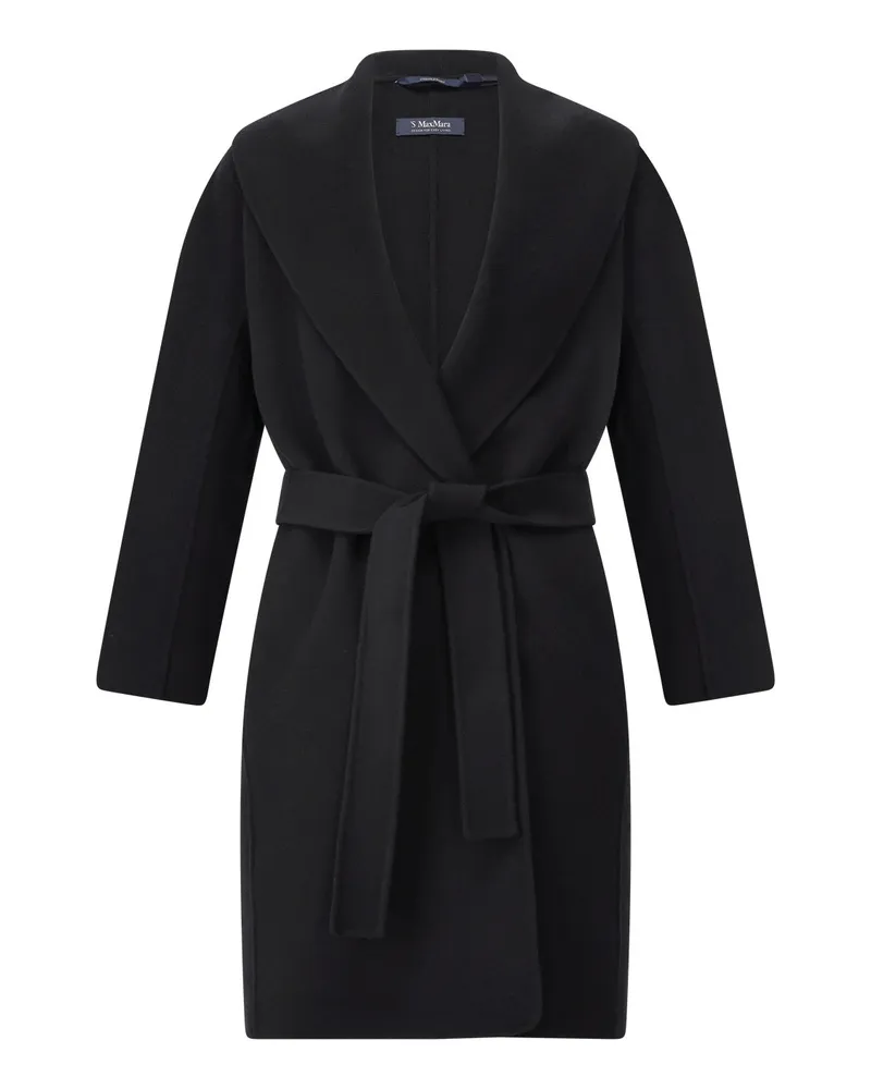 Max Mara Mantel Messi aus Schurwolle Schwarz