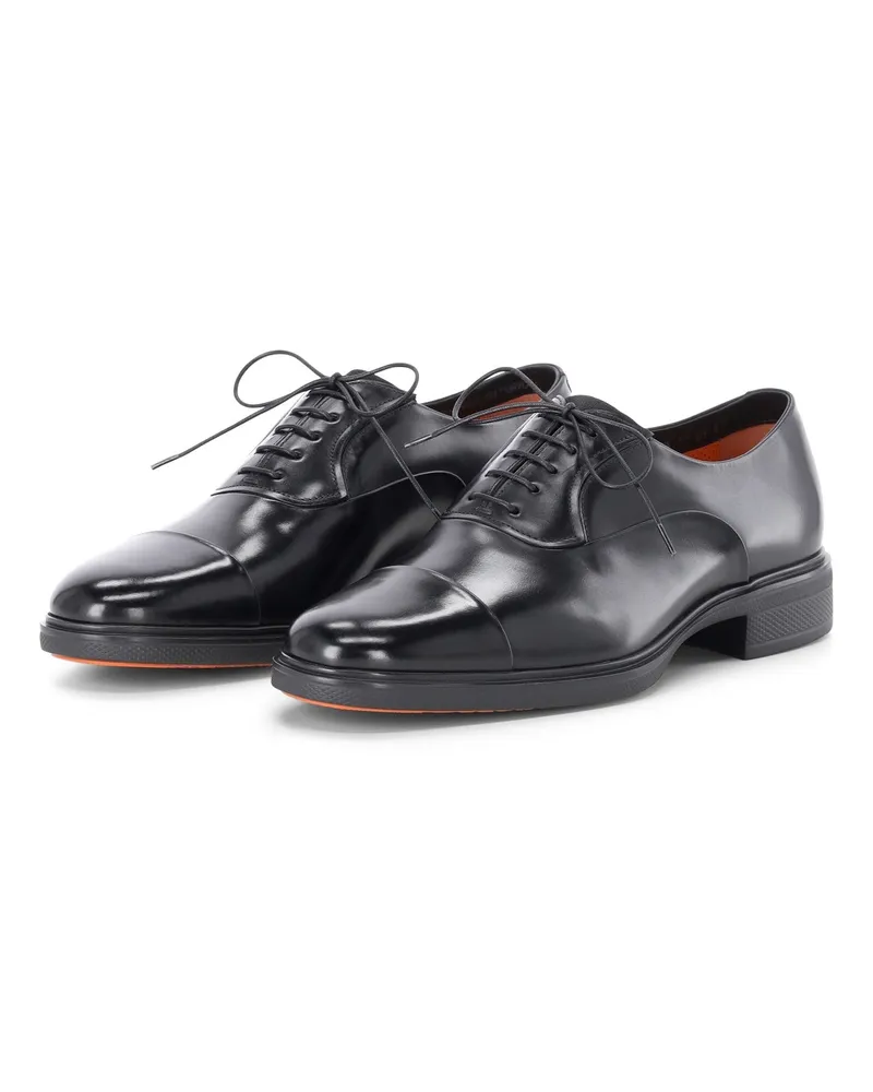 Santoni Oxfords Easy aus Leder Schwarz