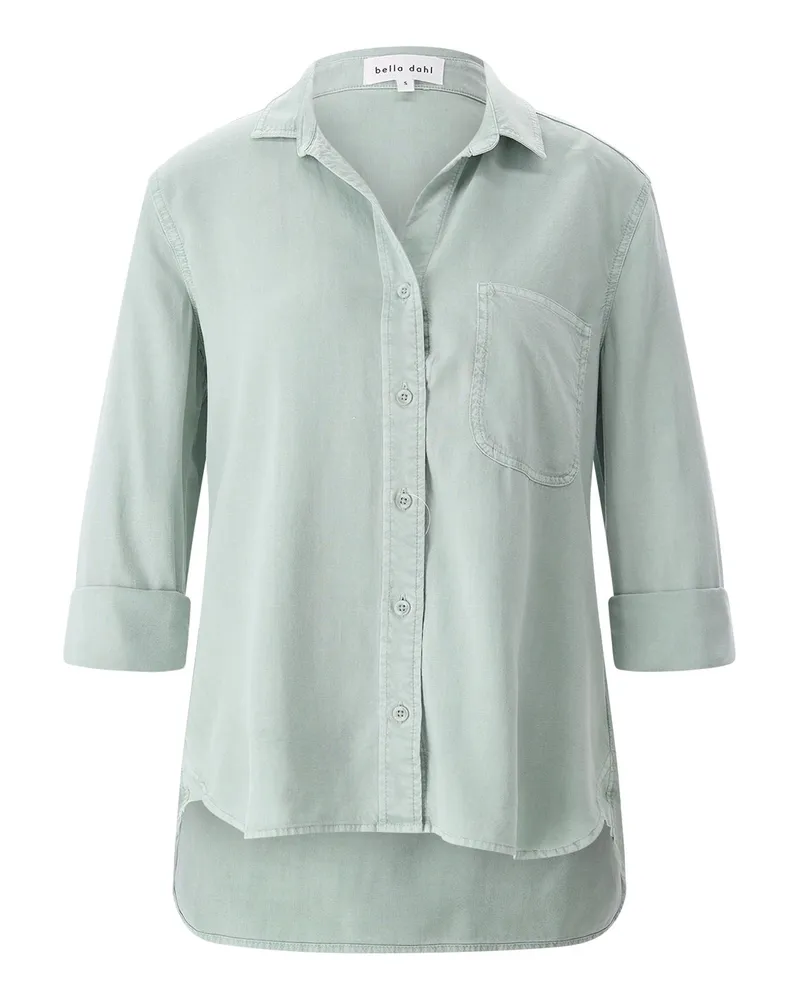 Bella Dahl Hemdbluse mit 3/4-Ärmeln Grün