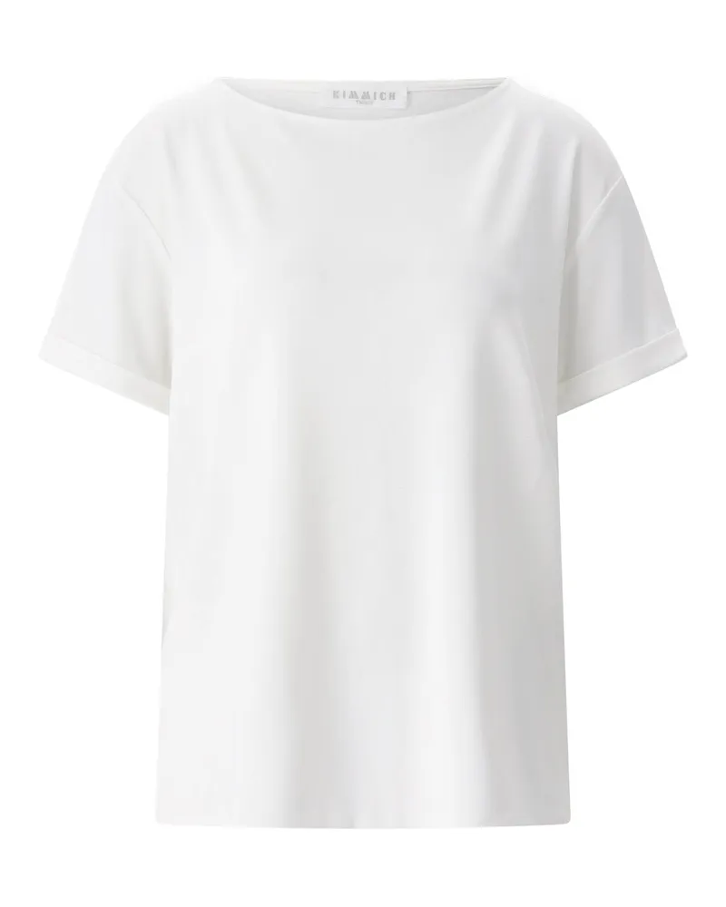 Kimmich Trikot T-Shirt aus Viskos-Crêpe Weiß