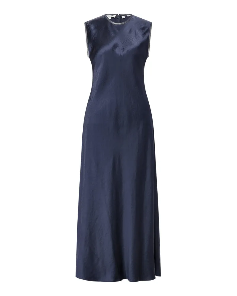 Vince Midikleid aus Satin Dunkelblau