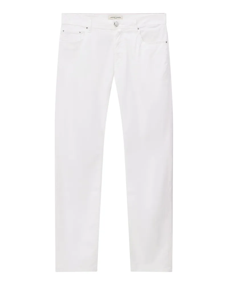 Jacob Cohën Slim-Fit Hose Bard Weiß